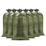 (Not Made in China) Heavy Duty Sand Bags for Flooding, Empty W/Tie Strings, UV Protection for 1600 Hours, Flood Water Barrier Sandbags,14in x 26in, Sandbag for Weight, 50lb Capacity (30 Bags)