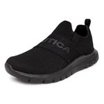 Nautica Men's Casual Slip On Fashion Sneakers Walking Shoes-Lightweight Loafers in Medium & Wide Width, Black Mono-tobin, 10 Wide