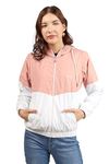 Lavozia Women Jacket SUNSCREEN JACKET Women's Travel Nylon Solid Plain Sports Summer Gym Workout Running Travel Trekking and Sunscreen jacket for Women Nylon Winter Casual Wear (X-Large, Peach)