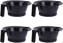 Beaupretty 4pcs Hair Dye Bowl Salon Hair Color Bowl Mixing Bowls For Hair Color Hair Bleach Hair Dye Coloring (Black)