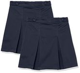 Amazon Essentials Girls' Uniform Skort Skirts, Pack of 2, Navy, 10 Years Slim