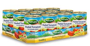 Valfrutta Peeled Plum Tomatoes in Tomato Juice Italian Pack of 12 x 400g Tin Can