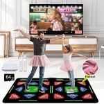 Music Double Dance Mat for Kids and Adults,64G Memory Card,Fitness Dance Games with MV/3D/Cartoon Dance Mode, 1000pcs Games and 885pcs Songs 81pcs MV for HDMI TV Fun Senior Flannel Materia