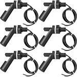 Xiatiaosann Float Switch, Water Liquid Level Sensor Side Mount Horizontal Water Pump Controller Float Switch for Aquariums Fish Tank Hydroponics Pool, M12, Black, 6 Pcs