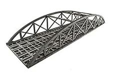 War World Scenics Double Track Grey High Detail MDF Bowstring Bridge 560mm – OO/HO Gauge Scale Model Railway Diorama Modelling Layout Scenery Landscape Rail Structure