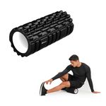 Boldfit Foam Roller for Back Pain, Deep Tissue Massage and Body Pain High Density Foam Roller for Exercise in Gym, Home Back Roller for Muscle Recovery Massage Roller for Stretching - 33cm White