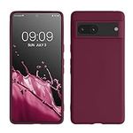 kwmobile Case Compatible with Google Pixel 7 Case - Soft Slim Protective TPU Silicone Cover - Bordeaux Violet