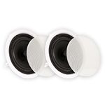 Theater Solutions TS80C 8-Inch In-Ceiling Surround Sound HD Home Theater Round Kevlar Speaker Pair