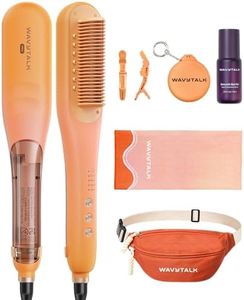 Wavytalk Spotlight Sleek Steamline Pro Festival Bundle, Steam Hair Straightener Brush 3 in 1, Steam Reduces Damage, Nourishes Hair, and Expedites Straightening