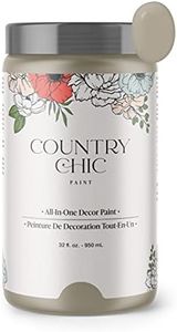 Country Chic Paint - Chalk Style All-in-One Paint for Furniture, Home Decor, Cabinets, Crafts, Eco-Friendly, Matte Paint - Soiree [Beige Taupe] Quart 32oz