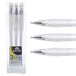 Fine Point White Gel Pen For Artists With Archival Ink Fine Tip Sketching Pens Drawing Illustration (3, White)