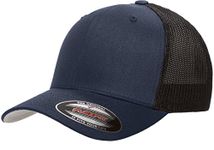 Flexfit/Yupoong Men's Stretch Mesh Fitted Cap, navy, One Size