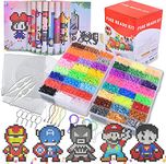 kuman Fuse Beads kit for Kids and Adults with 11000 Fuse Beads, 48 Colors 5mm Beads, Birthday Craft DIY Toy Gift for Girls Boys 5 Years Old + LA37