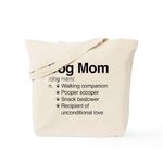 CafePress Dog Mom Tote Bag Natural Canvas Tote Bag, Reusable Shopping Bag