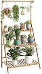 Veakoo Bamboo 3 Tier Hanging Plant 