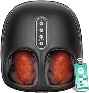 Nekteck Shiatsu Foot Massager with Heat, Foot Massager Machine for Plantar Fasciitis, Neuropathy Pain, Deep Kneading, Air Compression, Remote APP Control, Gifts for Her Him, Fits Up to 13"