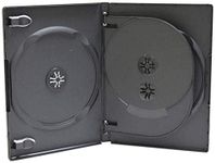 New 1 MegaDisc 14mm CD DVD Storage Case 3 Discs Black with Tray Triple Holder Box