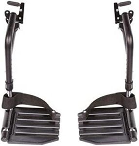 Invacare Foot rests for Tracer and 9000 Wheelchairs Aluminum -SP Footrest Hemi Alumn (1 PACK 2 EACH)