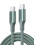 UGREEN USB C to USB C Cable 100W Type C Charger Cable Power Delivery PD Charging Cord for iPhone 16 Pro Max/15, MacBook Pro, iPad Pro, Dell XPS, Chromebook, Pixel 9, Galaxy S24 S23, Switch (2M, Green)