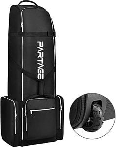 Partage Golf Travel Bag with Wheels,Golf Travel Case for Airlines -Black