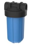 Pentair Pentek 150240 Big Blue Filter Housing, 1 1/2" NPT #10 Whole House Heavy Duty Water Filter Housing with High-Flow Polypropylene (HFPP) Cap, 10-Inch, Black/Blue