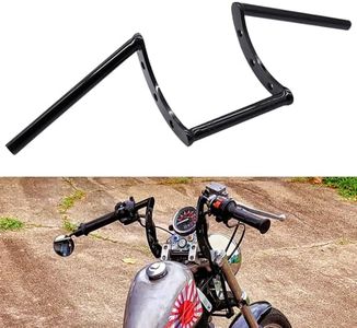 AnXin Motorcycle Handlebar Z Bars 22mm 7/8" Handlebars For Drag Custom Bobber Chopper Cruisers Softail Dyna Sportster - Black