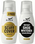 Eagle Sneaker Whitener for Shoes – 2 Pack White Shoe Polish & Scuff Cover | Instantly Whitens, Restores, & Covers Scuffs on Leather, Canvas, Mesh, Foam & Rubber | Built-In Sponge Applicators