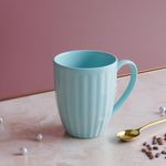 The Earth Store Pastel Glam Sky Blue 300ML Ceramic Coffee Mug Set of 1 | Microwave & Dishwasher Safe | Mugs for Coffee, Tea, Milk | Perfect Mug for Diwali Gifts Item Set and Daily Use