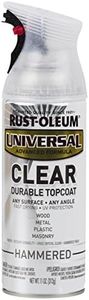 Rust-Oleum 302153 Universal All Surface Clear Topcoat Spray, 11 oz, Hammered Clear
