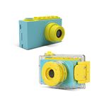 myFirst Camera 2 Waterproof Kids Camera Mini 8MP 1080P HD Camcorder with Free 16GB MicroSD Card Included and MicroSD Support Slot Video Taking Function and Preset Frames (Blue)