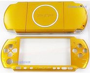 New Replacement PSP 3000 Console Full Housing Shell Cover with Button Screws Set -Yellow.