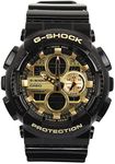 CASIO Men's G-Shock Duo Metallic Analog-Digital Watch, Black/Gold Dial, Black Band