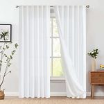 JINCHAN Linen Curtains Thermal Insu