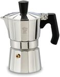 Pezzetti, Luxexpress 1 Cup Aluminium Ergonomic Heat Resistant Gas Electric Glass Ceramic Coffee Maker