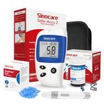 sinocare Blood Glucose Meter/Blood Glucose Monitor Safe Accu2 /Blood Sugar Test Kit with Test Strips x 50 & Case for UK Diabetics -in mmol/L