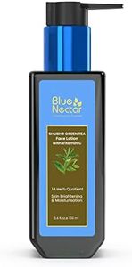 Blue Nectar Green Tea Face Cream Moisturizer for Oily Skin and Acne Prone Skin with Hyaluronic Acid, Vitamin C, Rosehip for Women and Men (14 Ayurvedic Herbs, 100ml)