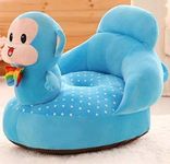 PWI Cotton Baby Soft Plush Cushion Baby Sofa Seat Or Rocking Chair For Kids (0 To 2 Years) Blue Monkey)-Monkey