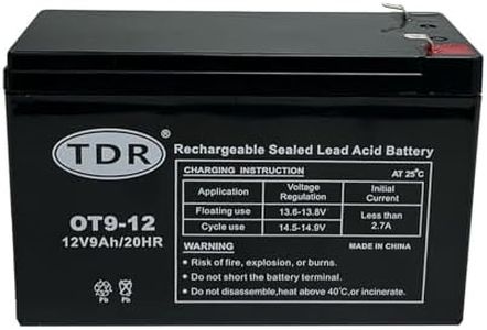 TDR GEL 12V 9Ah SLA DEEP CYCLE BATTERY for Solar Camping Marine Vehicle 4WD for mobility scooters, golf carts, wheelchair, dust collectors, mowers