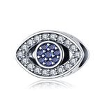 Pandach Crystal Evil Eye Bead Charm fits Charms Bracelets for Woman-925 Sterling Silver Dangle Pendant Bead with Bule CZ Stones,Girl Jewelry Beads Gifts for Women Bracelet&Necklace