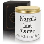 Funny Nana Candle Gifts from Granddaughter Grandson Gifts for Nana Birthday 7oz Lavender Scented Candles Happy Christmas Bday Presents for Grandma Nana Soy Eco-Friendly Long Lasting Natural Candle