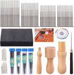 SUVSOON 126 PCS Needles Felting Tools with Felting Pad, Wool Felting Tool Kit with 4 Sizes Felting Needles, 3 Models of Wooden Handles, Felting Needle Instruction for Beginner DIY Felting Projects