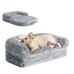 EHEYCIGA Foldable XL Dog Bed, Faux 