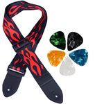 IMAGINEA Guitar Strap Adjustable Belt with PU Leather Ends | Modern Design & Comfortable Guitar Strap