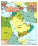 Gifts Delight Laminated 24x28 Poster: Large Scale Political map of The Middle East with Major Cities - 2013 Middle East Asia