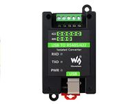 Waveshare USB to RS485/422 Industrial Grade Isolated Converter, Onboard Original FT232RL and SP485EEN, Multiple Protection, Wall-Mount and Rail-Mount Support, Fast Communication