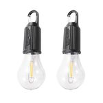 Vagocom 2Pcs Rechargeable Camping Lights Bulbs for Tent,LED Portable Camping Lanterns,3 Lighting Modes Hanging Lamp for Emergency, Fishing, Hiking, Backpacking, Hurricane, Camping Supplies