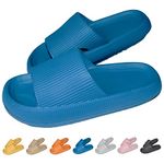 HIDARLING Cloud Sliders Women Men Non-Slip Sliders Slippers Pool Sliders (Blue, adult, women, numeric_8, numeric_range, uk_footwear_size_system, numeric_9, medium)