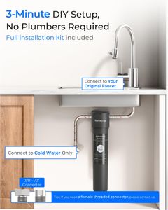 Waterdrop Under Sink Water Filter – 15UA, High Capacity Filtration