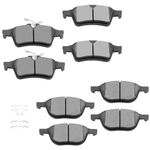 BRAKEUS Front Rear Quiet D1044 D1095 Ceramic Brake Pads Sets Replacement for Ford C-Max,EcoSport,Escape,Focus,Transit Connect,for Mazda 3,3 Sport,5,for Volvo C30,C70,S40,V50