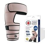 Doctor Developed Stabilizing Hip Support Brace - Sciatica Pain Relief, Piriformis Syndrome and Sciatic Nerve Pain - Thigh compression, Hamstring compression wrap - Doctor Handbook included - Women & Men (L/XL, Pink)